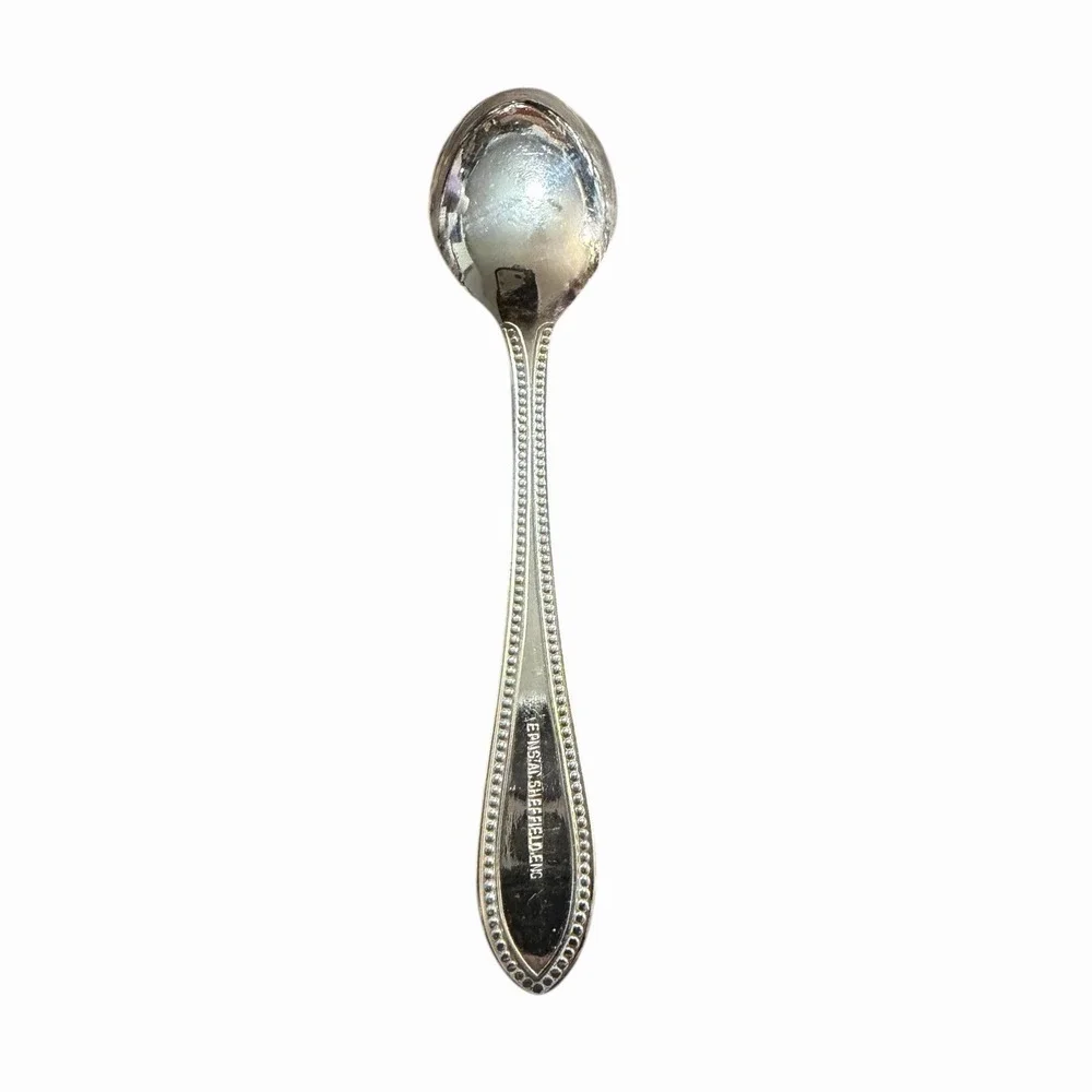 Bead Design EPNS A1 SHEFFIELD ENGLAND Silver Service Table Spoons Lot of‎ (6)